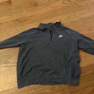 nike blue half zip